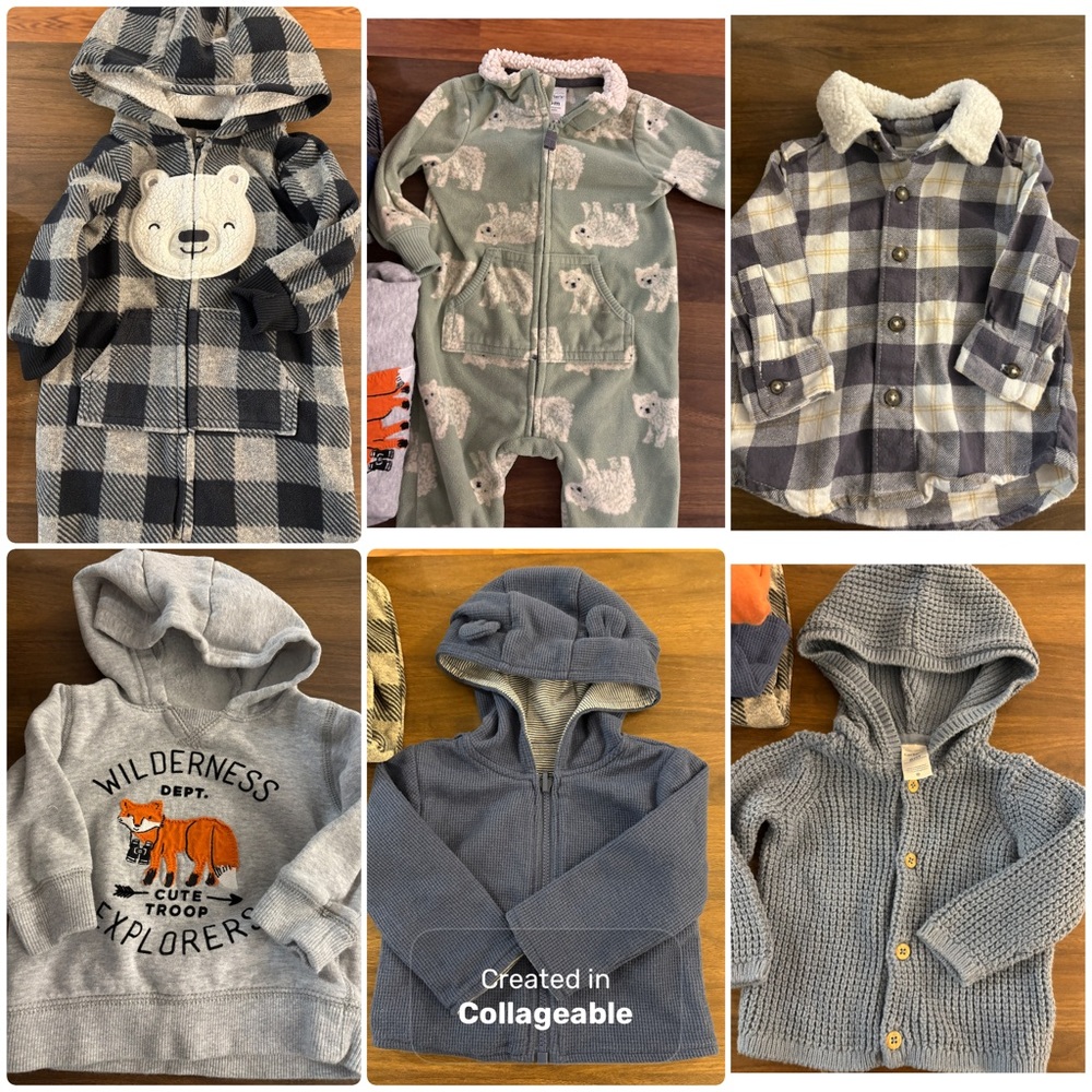 Baby boy winter lot size 6M